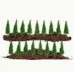 arbol pino 3d mini plastico para maquetas arboles 55mms por 10 unidades 5