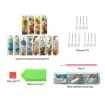 set pintura diamantes 5d adhesivos marcapaginas marcador libro 14x4cms x12 motivos floral 3