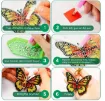 set pintura diamantes 5d adhesivos llaveros medida 60x65mms x24 motivos mariposas 3