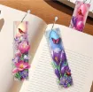 set pintura diamantes 5d adhesivos marcapaginas marcador libro 19x5 5cms x6 motivos floral 4
