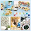venecitas para mosaiquismo mosaico cabujon vidrio adhesivo medida 10x4mms x450grs 450uni set 9 colores 4
