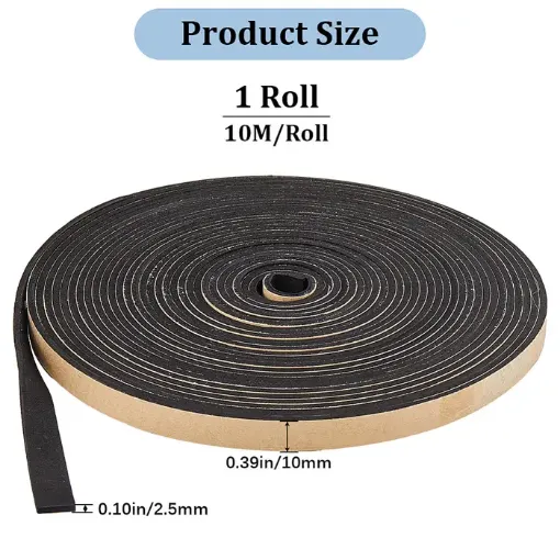 cinta goma espuma adhesiva medida 10x2 5mms color marron rollo 10mts 0