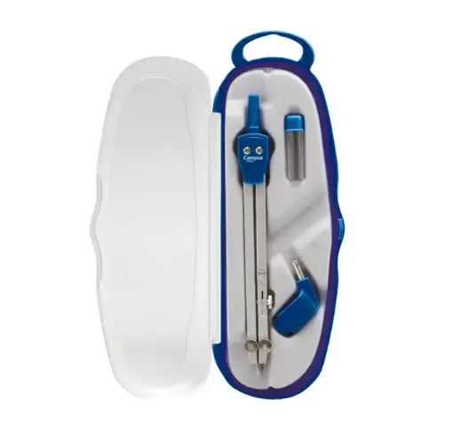 compas tecnico campus porta mina metalico medida 14cms estuche 0