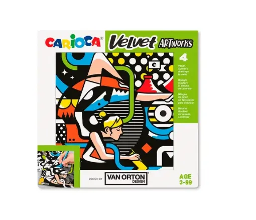 set para colorear motivos 25x25cms terciopelo carioca disenos van ortont x4 motivos street 0