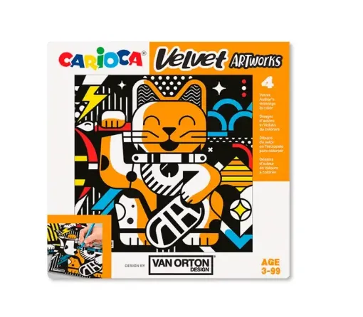 set para colorear motivos 25x25cms terciopelo carioca disenos van ortont x4 motivos art 0