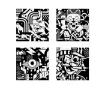 set para colorear motivos 25x25cms terciopelo carioca disenos van ortont x4 motivos art 1