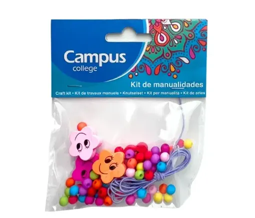 cuentas enhebrar para armar collares bijouterie infantil campus motivo flores felices 0