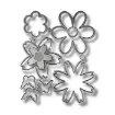 matriz relieve embossing folder para maquina troqueladora plancha 11x11cms modelo flores motivo c 0