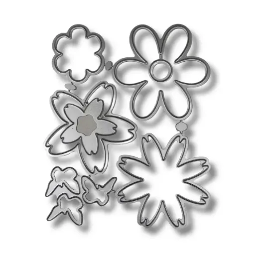 matriz relieve embossing folder para maquina troqueladora plancha 11x11cms modelo flores motivo c 0