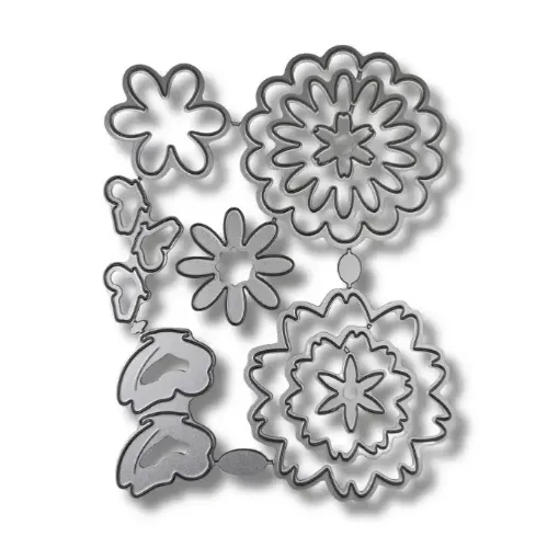 matriz relieve embossing folder para maquina troqueladora plancha 11x11cms modelo flores motivo a 0