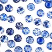 cabuchones apliques vidrio circulares 12x4mms x200 unidades azul blanco 1