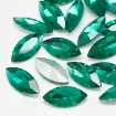 piedras facetadas apliques forma ojo medida 12x6x3 5mms x50 unidades color verde 0