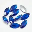 piedras facetadas apliques forma ojo medida 12x6x3 5mms x50 unidades color azul 0