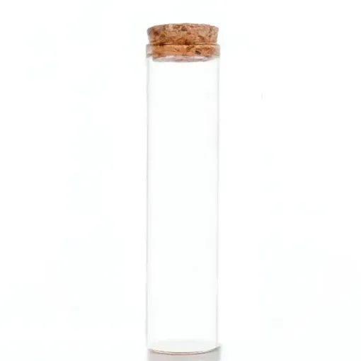 frasco vidrio 120x30mms 60ml tapon corcho por 50 unidades 0
