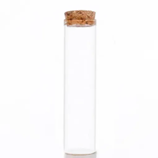frasco vidrio 100x30mms 50ml tapon corcho por 50 unidades 0