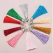 borlas hilo seda 55mms dije metalico plata set x10 unidades multicolor 3