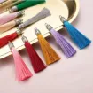 borlas hilo seda 55mms dije metalico plata set x10 unidades multicolor 5
