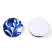 cabuchones apliques vidrio circulares 12x4mms x200 unidades azul blanco 3