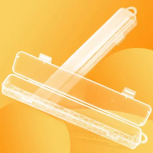 portapinceles estuche caja plastica transparente para pinceles medida 30x4x5cms 0