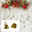 campanita metal para colgar decorativa mini medida 10x8mms color oro por 25 unidades 2