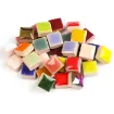 venecitas para mosaiquismo ceramica 10x10x4mms x50 unidades aprox colores vivos 0