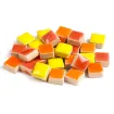 venecitas para mosaiquismo ceramica 10x10x4mms x200 unidades aprox amarillos naranjas 0