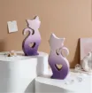 molde silicona para velas resina epoxi modelo gato con corazon medida 57x120x26mms 4