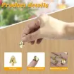 campanita metal para colgar decorativa mini medida 8x10mms color oro por 25 unidades 3