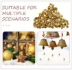 campanita metal para colgar decorativa mini medida 8x10mms color oro por 25 unidades 4