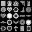 apliques pegatinas adhesivas impermeables para scrapbooking motivos encaje vintage 6cms por 50 uni blanco 3