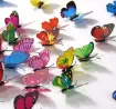 mariposas decorativas 3d matizadas iman 60mms multicolor x10 unidades 2
