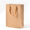 bolsa papel kraft lisa marron asa cinta medida 20x15x6cms por unidad 0