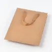bolsa papel kraft lisa marron asa cinta medida 20x15x6cms por unidad 2