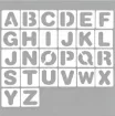 stencil plantilla letras alfabeto letras 75mms set 26 0