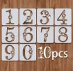 stencil plantilla numeros floral 10cms set 10 0