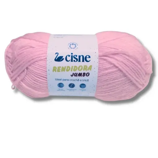lana 100 acrilica cisne rendidora jumbo tex425 para tejer x100grs color 04017 rosado bebe 0