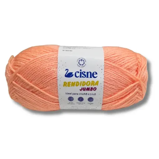 lana 100 acrilica cisne rendidora jumbo tex425 para tejer x100grs color 02052 piel clara 0