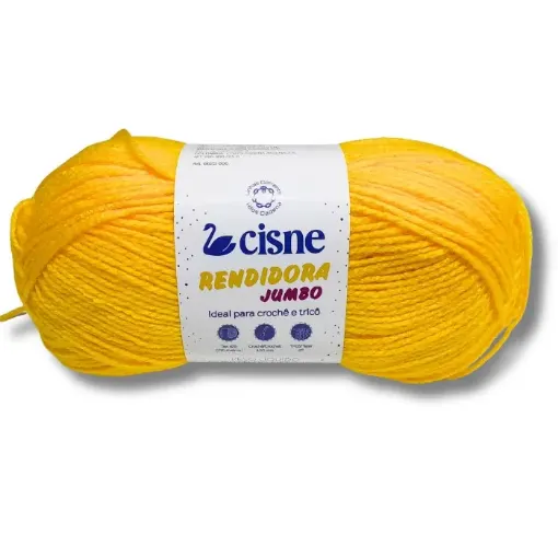 lana 100 acrilica cisne rendidora jumbo tex425 para tejer x100grs color 12534 amarillo claro 0