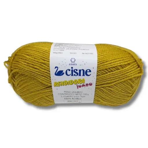 lana 100 acrilica cisne rendidora jumbo tex425 para tejer x100grs color 00313 beige 0