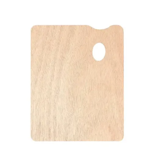 paleta madera mezcladora para oleo acrilico rectangular 18x24cms 0