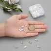 cierre cocodrillo terminal cinta 7x10mms x100 unidades color plata estuche 4