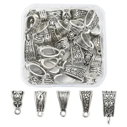dije metal estilo tibetano tubo 13 5 19mms x50 unidades 5 medidas diferentes 0