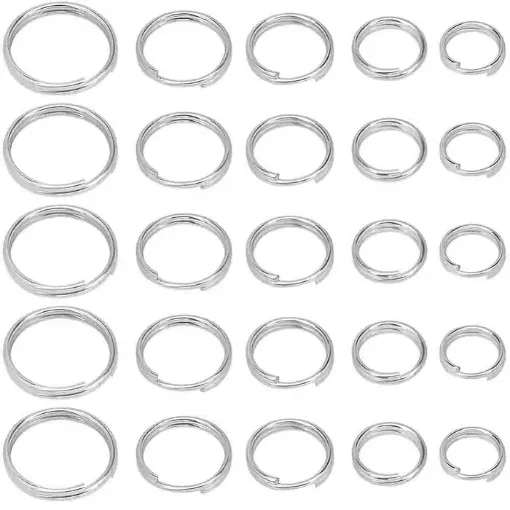 argollas aritos dobles acero inoxidable set 500 unidades 5 medidas diferentes 5 10mms 0