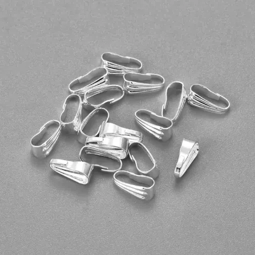gancho presion para collar fianza acero inoxidable medida 8 5x3 5x4mms x50 unidades plateado 0