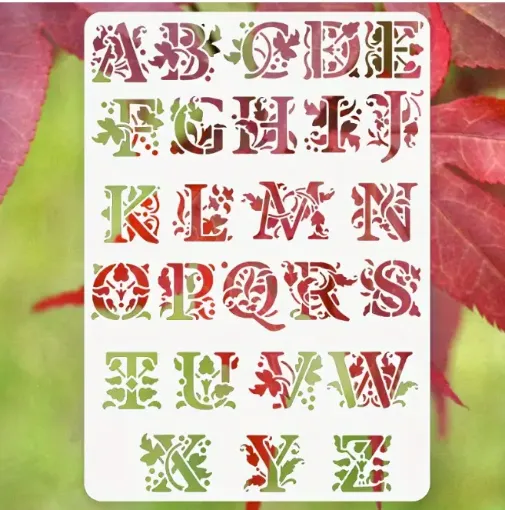 stencil plantilla letras abcdario alfabeto medida 30x21cms letras hojas 0