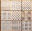 plantilla patrones bordado sashiko 10x10cms varios motivos por unidad 0