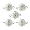 dije colgante conector aleacion estilo tibetano circulo calado medida 19x12mms por 5 unidades 0