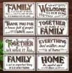 stencil plantilla 30x15cms modelo cartel vintage 8 modelos diferentes family home por unidad 0