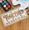 stencil plantilla 30x15cms modelo cartel vintage 8 modelos diferentes family home por unidad 2