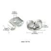 tuercas metal acero inoxidable tapones para caravanas 6x4x3mms x100 unidades color platino 1